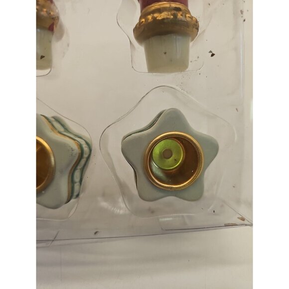 VTG AMSCAN HOLIDAY ANGEL CANDLE SET OF 2 10" CHRISTMAS #449407 HAND PAINTED - Picture 7 of 7